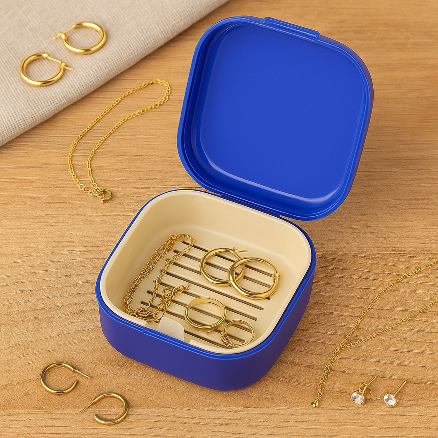 Blue Oblivion Multi-purpose Storage Box With Lid (1 Pc) Blue Oblivion Multi-purpose Storage Box With Lid (1 Pc)